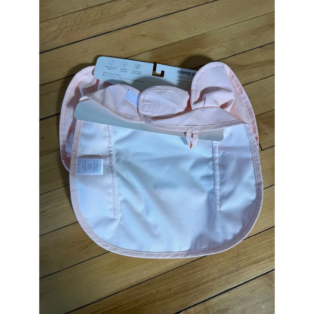 NEW Willow + Sim pale pink scallop shell ruffle bib